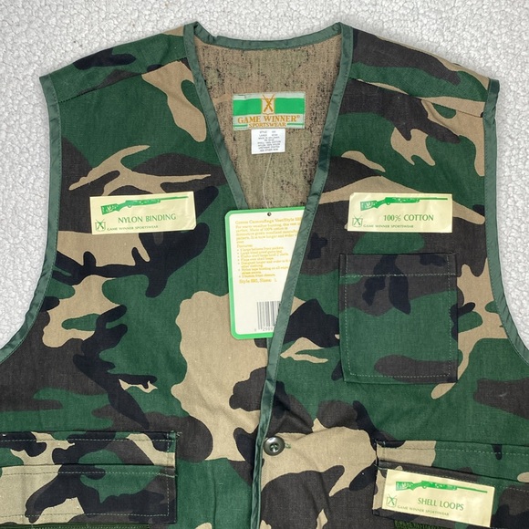 NWT Game Winner Camouflage Hunting Vest: Size Large - Picture 3 of 9